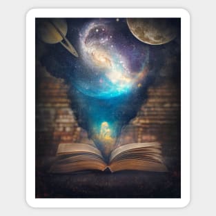 The universe inside a book Sticker